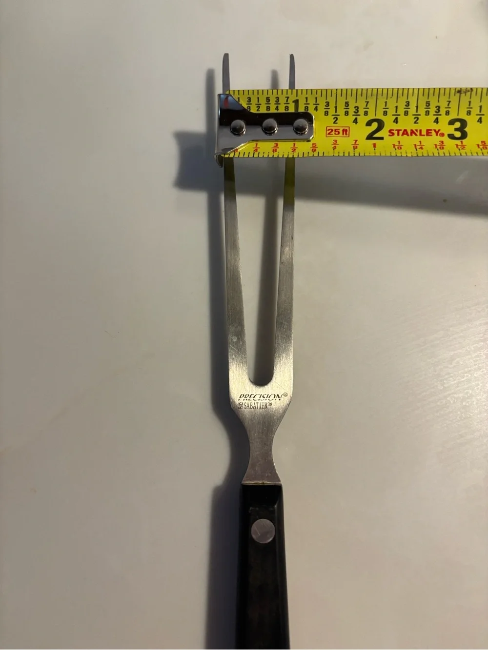 Vintage Precision by Sabatier 2-Tine Carving Fork – Full Tang, Triple Riveted